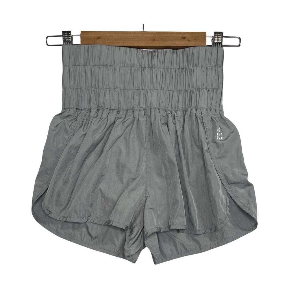 Free People Movement The Way Home Run Shorts Womens Small Gray Nylon Running